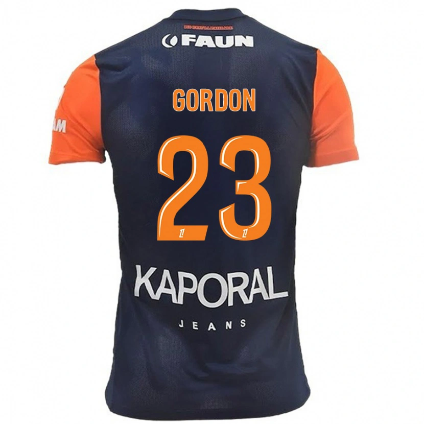 Danxen Kinder Sh'nia Gordon #23 Marineblau Orange Heimtrikot Trikot 2024/25 T-Shirt Schweiz