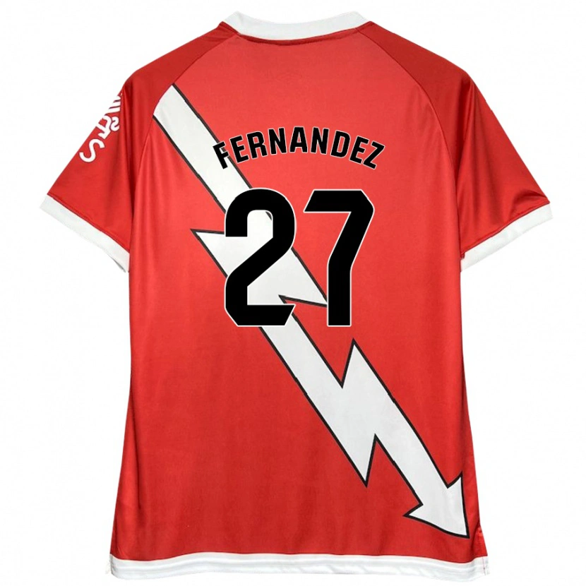 Danxen Kinder Pelayo Fernández #27 Weiß Rot Heimtrikot Trikot 2024/25 T-Shirt Schweiz