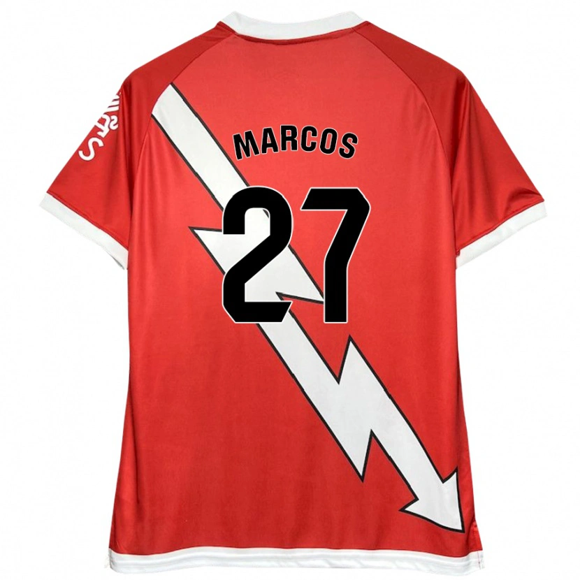 Danxen Kinder Álvaro Marcos #27 Weiß Rot Heimtrikot Trikot 2024/25 T-Shirt Schweiz