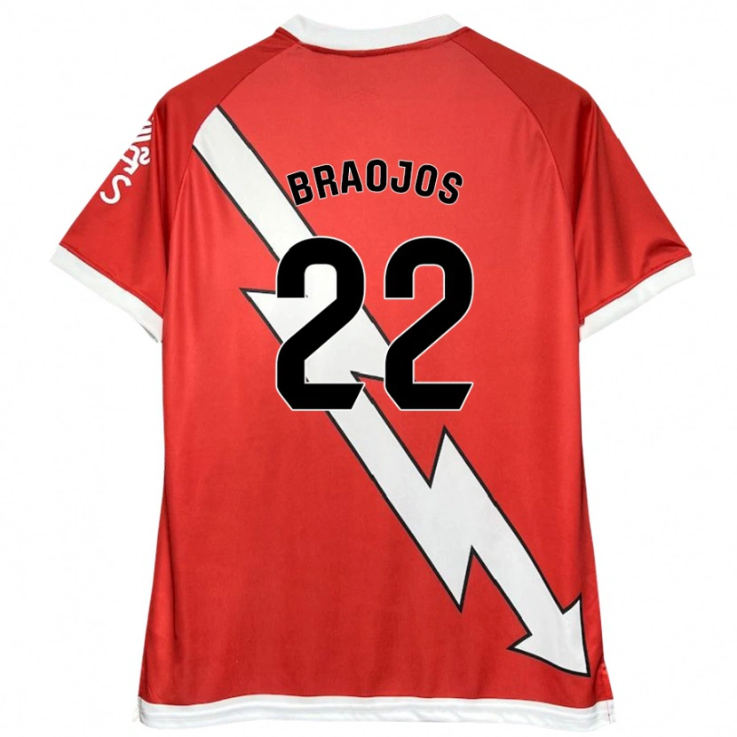 Danxen Kinder Mónica Braojos Pérez #22 Weiß Rot Heimtrikot Trikot 2024/25 T-Shirt Schweiz