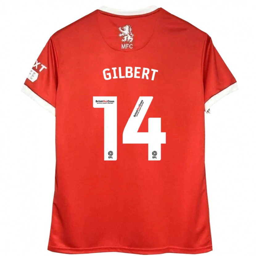 Danxen Kinder Alex Gilbert #14 Rot Weiß Heimtrikot Trikot 2024/25 T-Shirt Schweiz