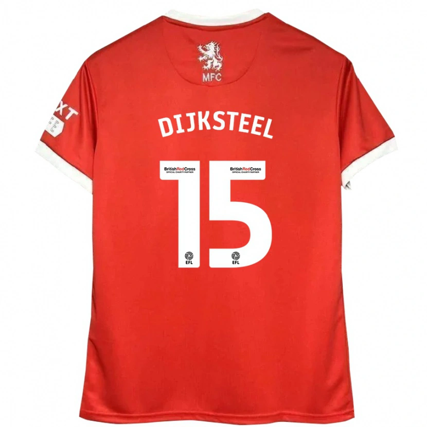 Danxen Kinder Anfernee Dijksteel #15 Rot Weiß Heimtrikot Trikot 2024/25 T-Shirt Schweiz