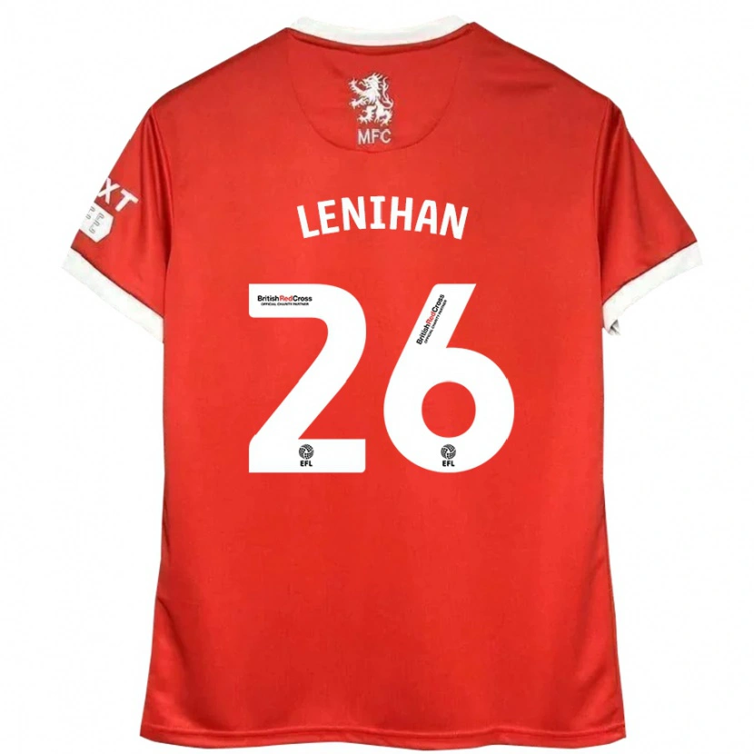 Danxen Kinder Darragh Lenihan #26 Rot Weiß Heimtrikot Trikot 2024/25 T-Shirt Schweiz