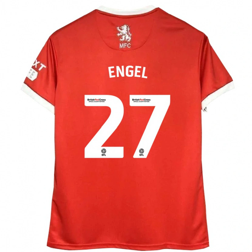 Danxen Kinder Lukas Engel #27 Rot Weiß Heimtrikot Trikot 2024/25 T-Shirt Schweiz