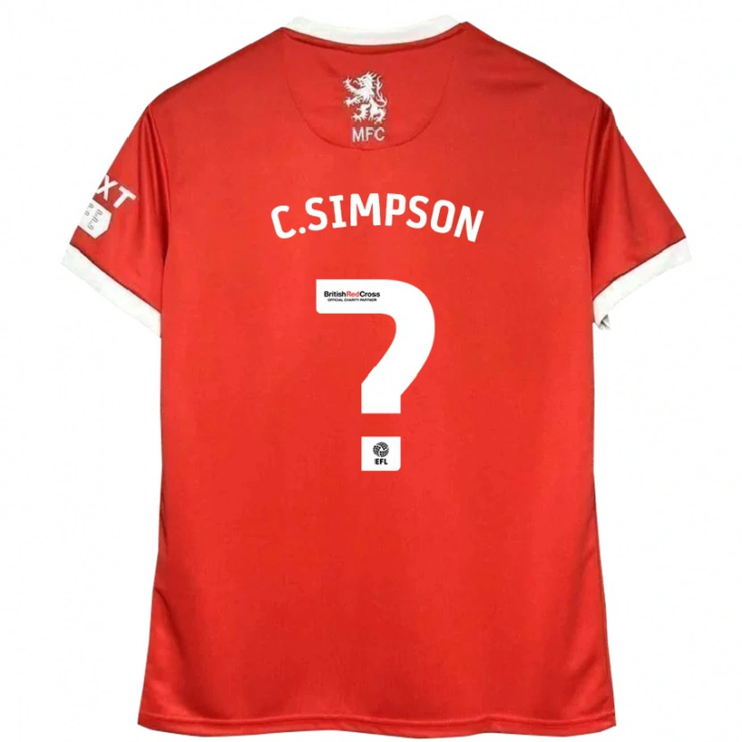 Danxen Kinder Cameron Simpson #0 Rot Weiß Heimtrikot Trikot 2024/25 T-Shirt Schweiz