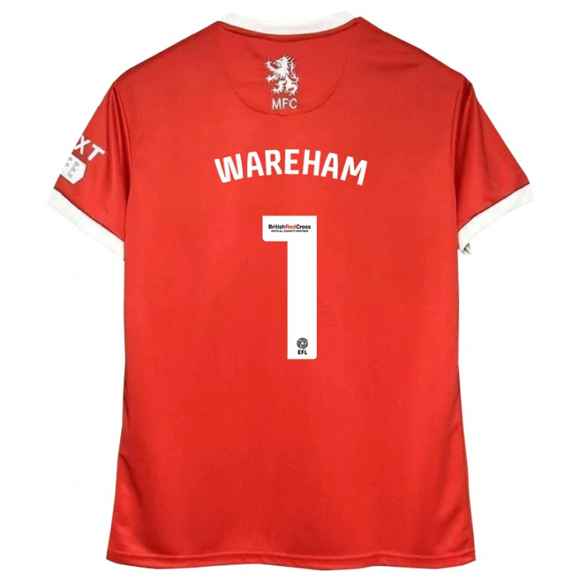 Danxen Kinder Laura Wareham #1 Rot Weiß Heimtrikot Trikot 2024/25 T-Shirt Schweiz