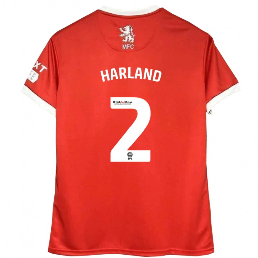 Danxen Kinder Jane Harland #2 Rot Weiß Heimtrikot Trikot 2024/25 T-Shirt Schweiz