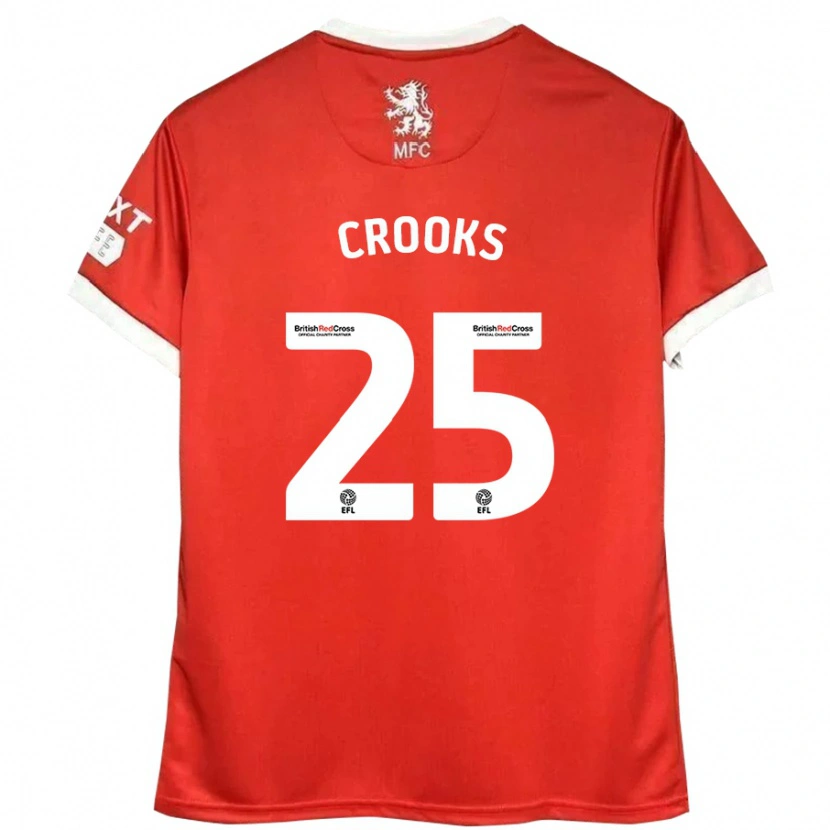 Danxen Kinder Matt Crooks #25 Rot Weiß Heimtrikot Trikot 2024/25 T-Shirt Schweiz