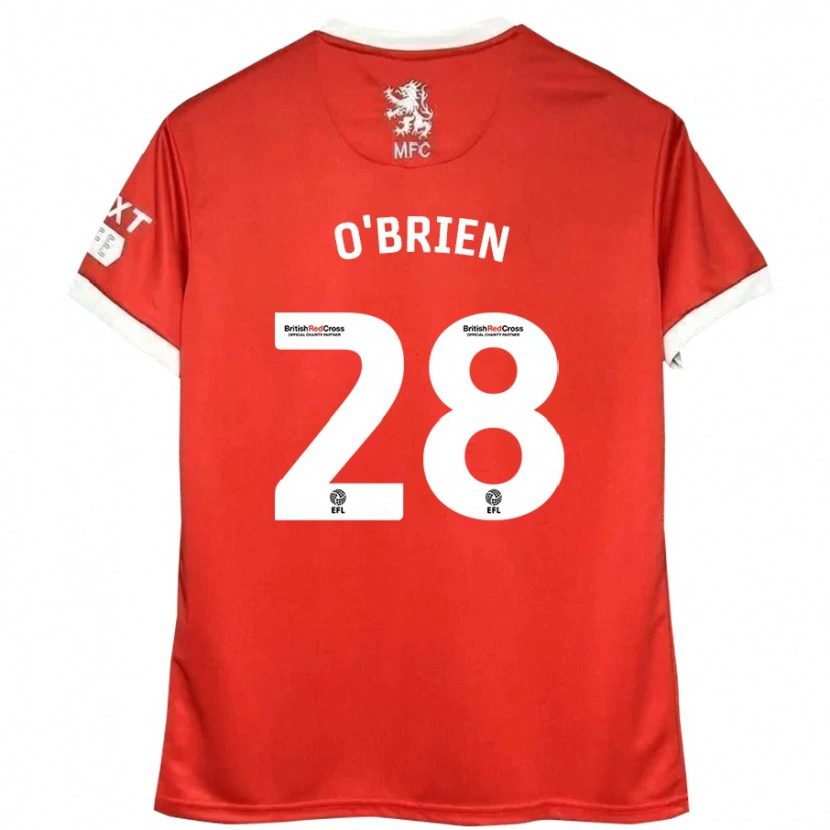 Danxen Kinder Lewis O'brien #28 Rot Weiß Heimtrikot Trikot 2024/25 T-Shirt Schweiz