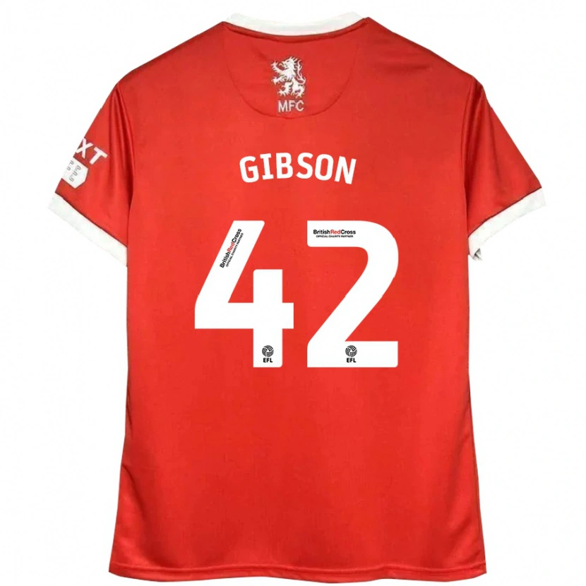 Danxen Kinder Joseph Gibson #42 Rot Weiß Heimtrikot Trikot 2024/25 T-Shirt Schweiz