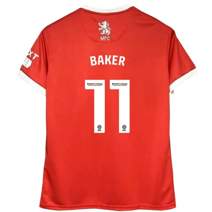 Danxen Kinder Ella Baker #11 Rot Weiß Heimtrikot Trikot 2024/25 T-Shirt Schweiz