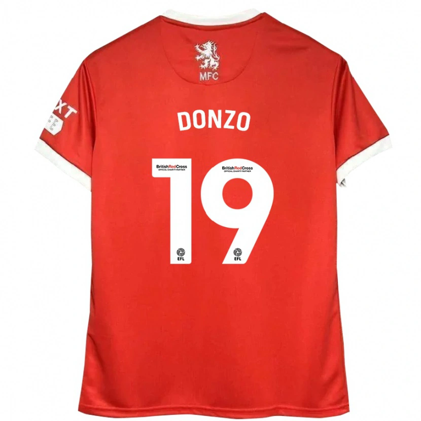 Danxen Kinder Jolie Donzo #19 Rot Weiß Heimtrikot Trikot 2024/25 T-Shirt Schweiz