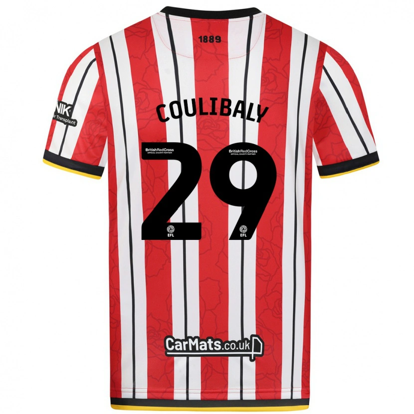 Danxen Kinder Ismaila Coulibaly #29 Rot Weiße Streifen Heimtrikot Trikot 2024/25 T-Shirt Schweiz