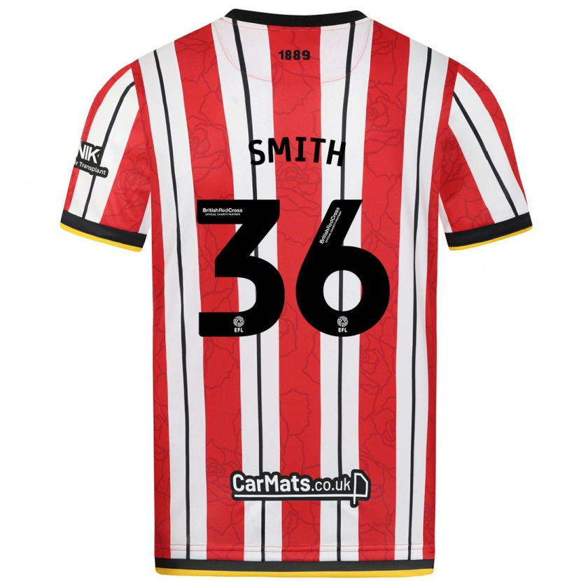 Danxen Kinder Joshua Smith #36 Rot Weiße Streifen Heimtrikot Trikot 2024/25 T-Shirt Schweiz