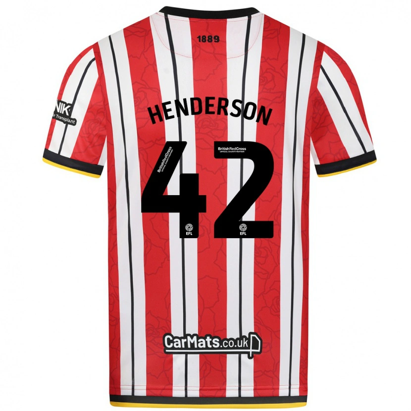 Danxen Kinder Peyton Henderson #42 Rot Weiße Streifen Heimtrikot Trikot 2024/25 T-Shirt Schweiz