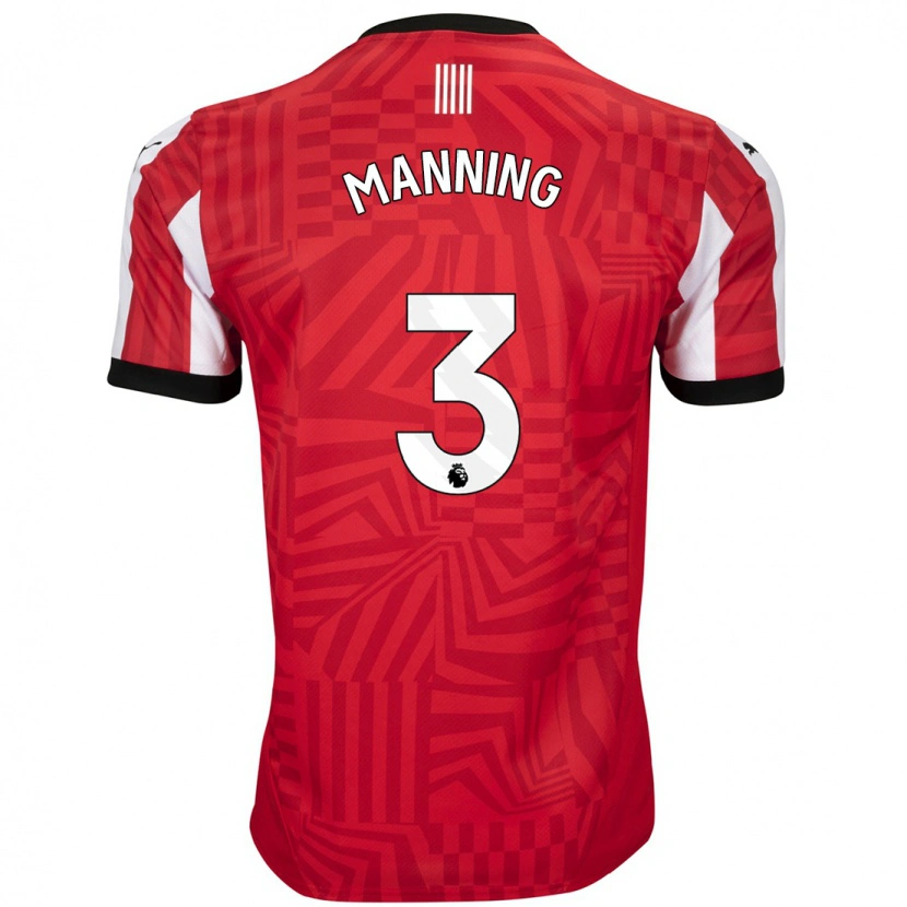 Danxen Kinder Ryan Manning #3 Rot Weiß Heimtrikot Trikot 2024/25 T-Shirt Schweiz