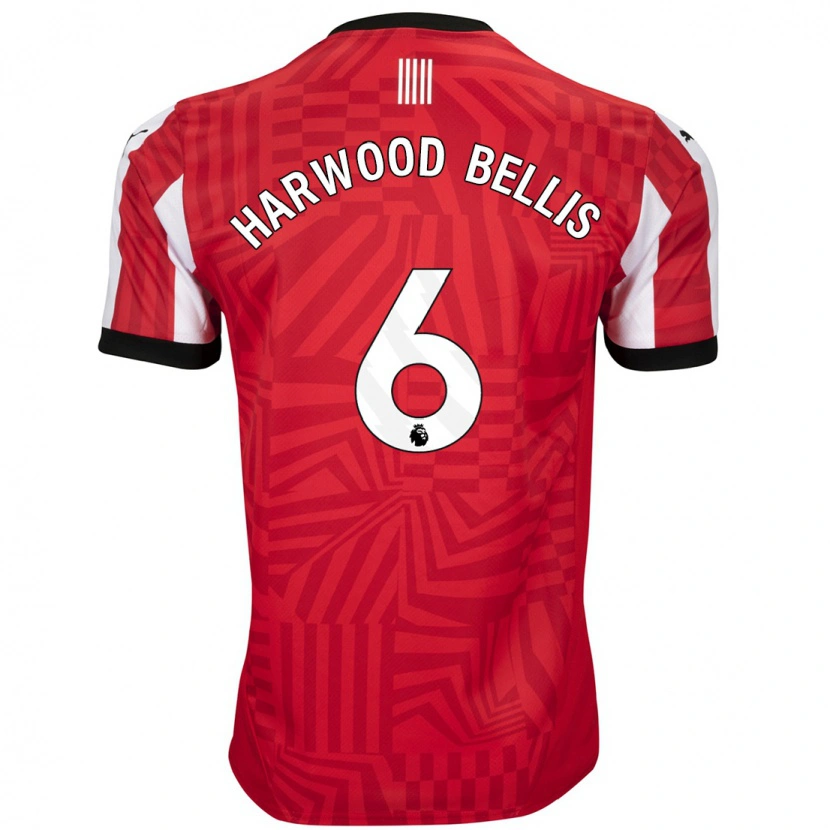 Danxen Kinder Taylor Harwood-Bellis #6 Rot Weiß Heimtrikot Trikot 2024/25 T-Shirt Schweiz