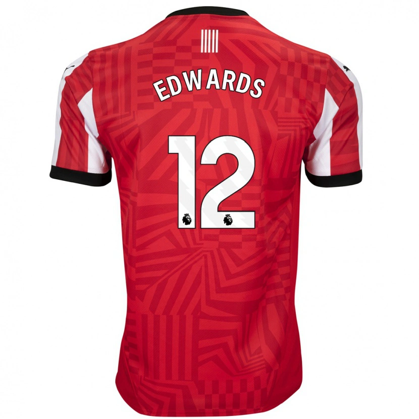 Danxen Kinder Ronnie Edwards #12 Rot Weiß Heimtrikot Trikot 2024/25 T-Shirt Schweiz