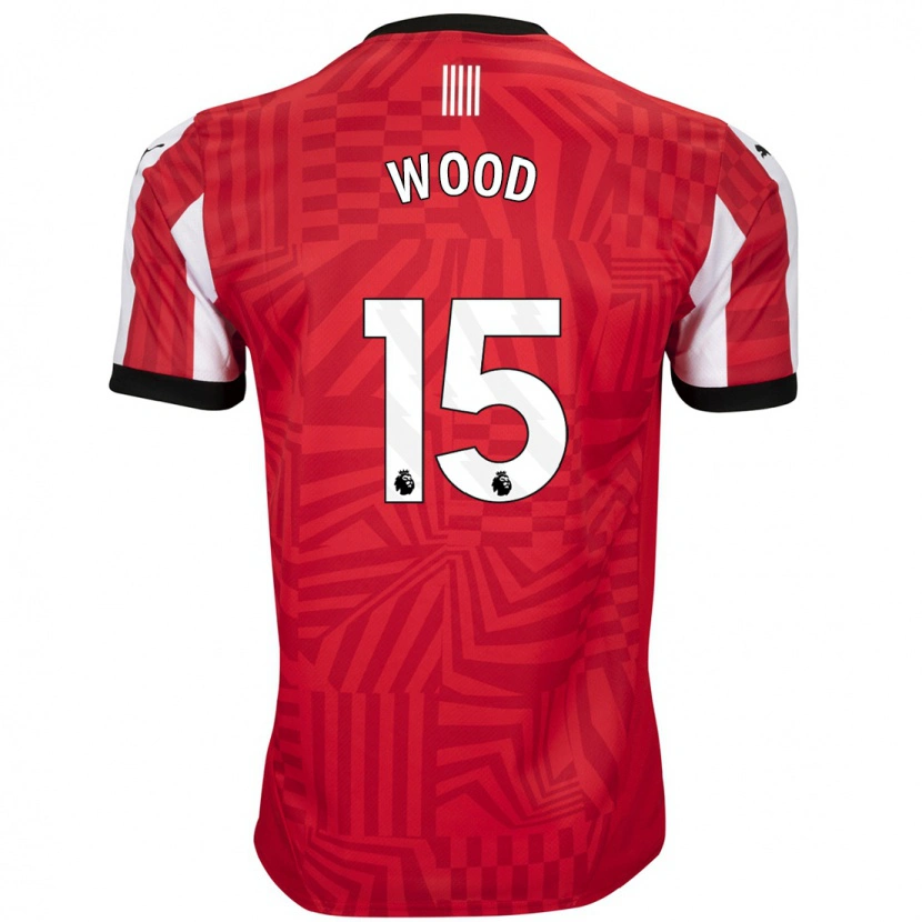 Danxen Kinder Nathan Wood #15 Rot Weiß Heimtrikot Trikot 2024/25 T-Shirt Schweiz