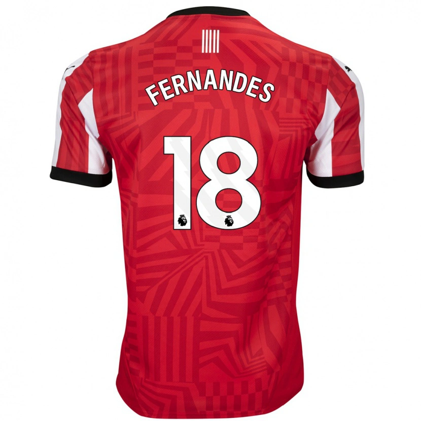 Danxen Kinder Mateus Fernandes #18 Rot Weiß Heimtrikot Trikot 2024/25 T-Shirt Schweiz