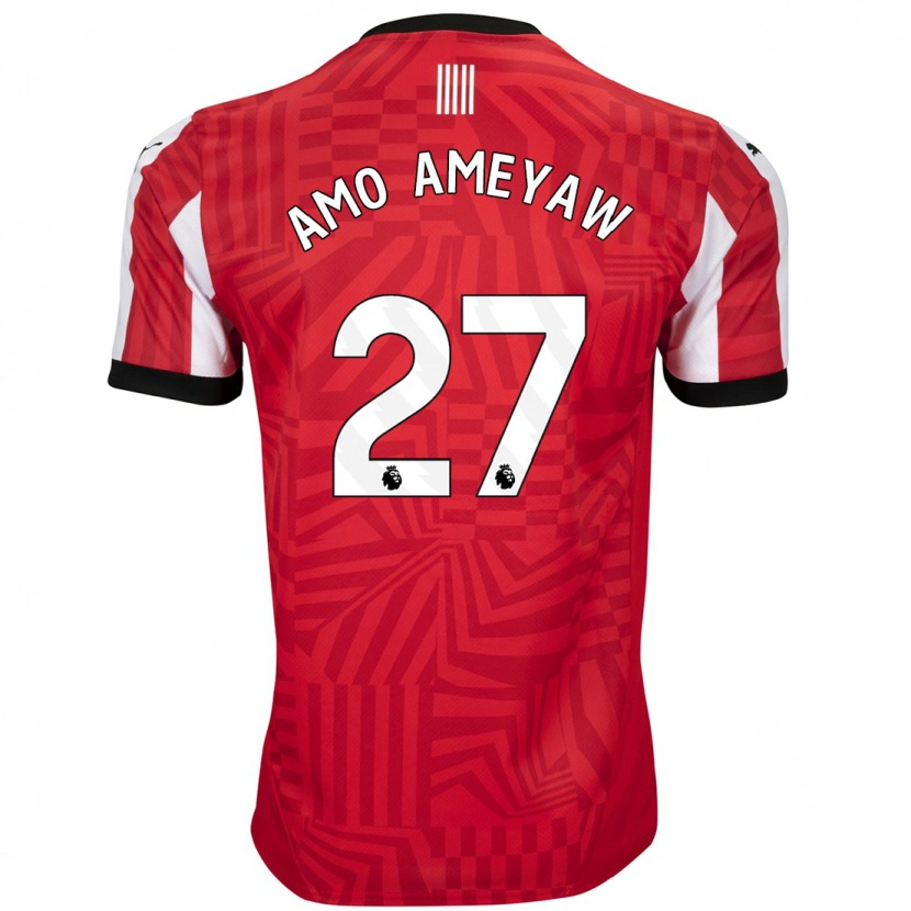 Danxen Kinder Samuel Amo-Ameyaw #27 Rot Weiß Heimtrikot Trikot 2024/25 T-Shirt Schweiz