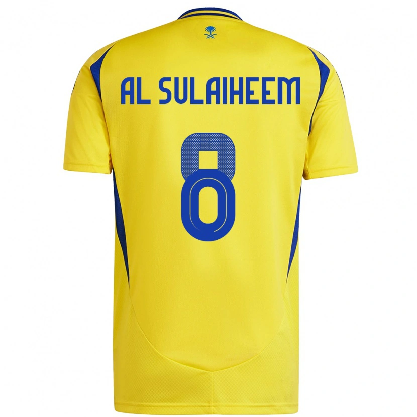 Danxen Kinder Abdulmajeed Al-Sulayhim #8 Gelb Blau Heimtrikot Trikot 2024/25 T-Shirt Schweiz