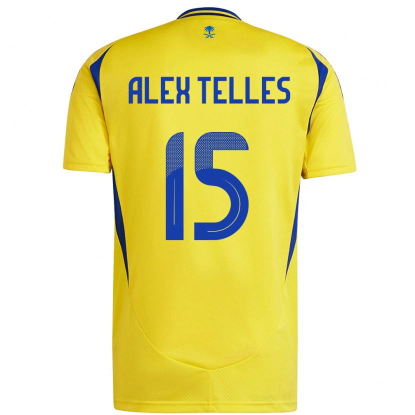 Danxen Kinder Alex Telles #15 Gelb Blau Heimtrikot Trikot 2024/25 T-Shirt Schweiz