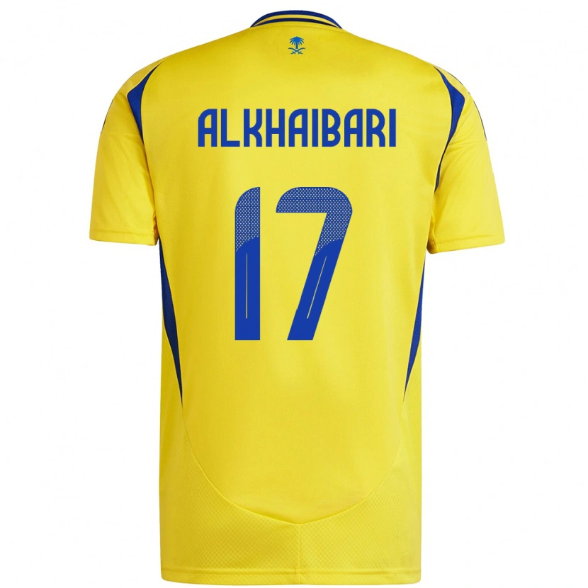 Danxen Kinder Abdullah Al-Khaibari #17 Gelb Blau Heimtrikot Trikot 2024/25 T-Shirt Schweiz