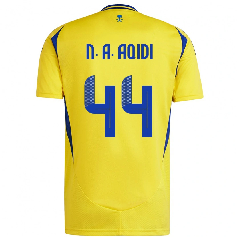 Danxen Kinder Nawaf Al-Aqidi #44 Gelb Blau Heimtrikot Trikot 2024/25 T-Shirt Schweiz