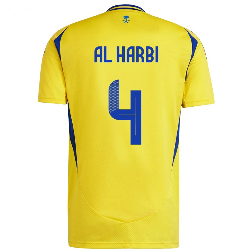 Danxen Kinder Fay Al-Harbi #4 Gelb Blau Heimtrikot Trikot 2024/25 T-Shirt Schweiz