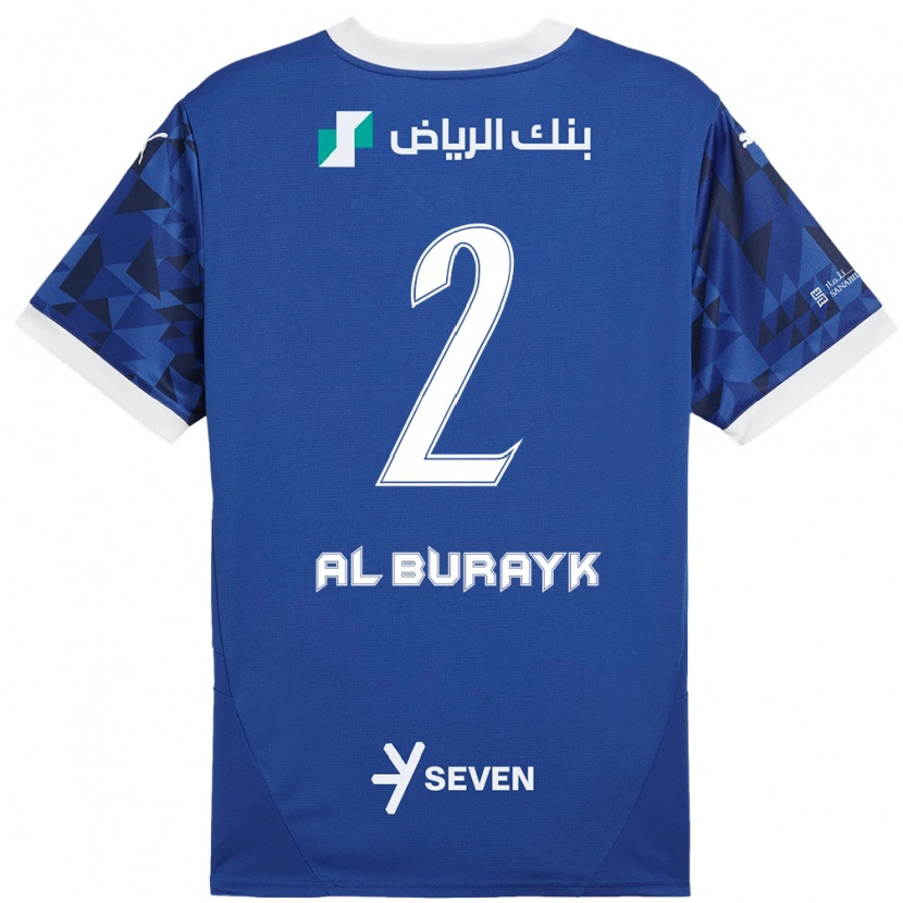 Danxen Kinder Mohammed Al-Burayk #2 Dunkelblau Weiß Heimtrikot Trikot 2024/25 T-Shirt Schweiz