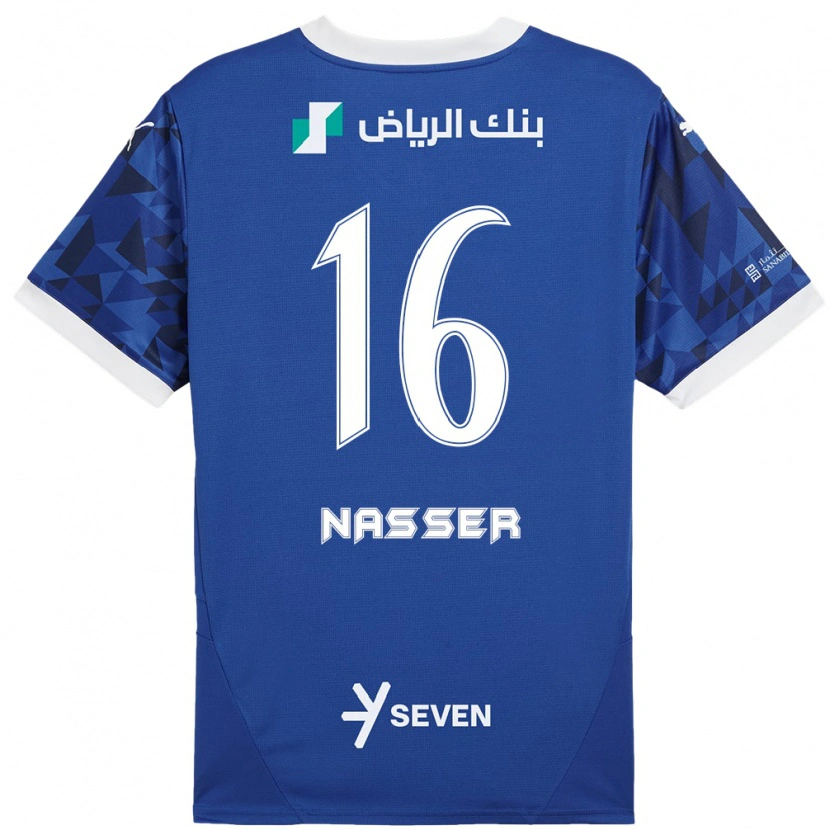 Danxen Kinder Nasser Al-Dawsari #16 Dunkelblau Weiß Heimtrikot Trikot 2024/25 T-Shirt Schweiz