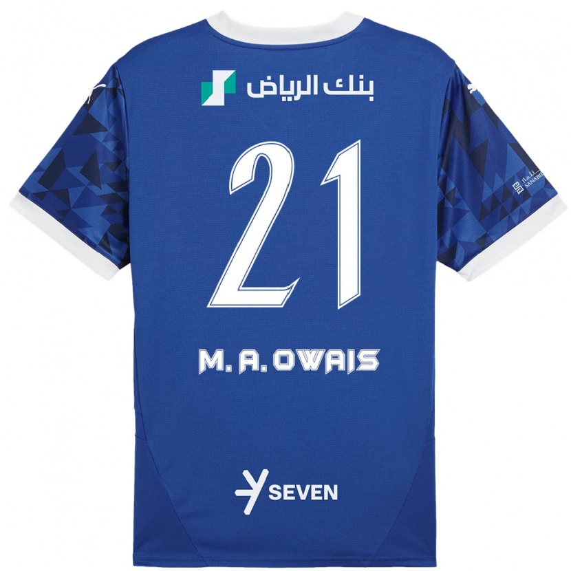 Danxen Kinder Mohammed Al-Owais #21 Dunkelblau Weiß Heimtrikot Trikot 2024/25 T-Shirt Schweiz