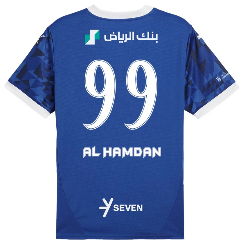 Danxen Kinder Abdullah Al-Hamdan #99 Dunkelblau Weiß Heimtrikot Trikot 2024/25 T-Shirt Schweiz