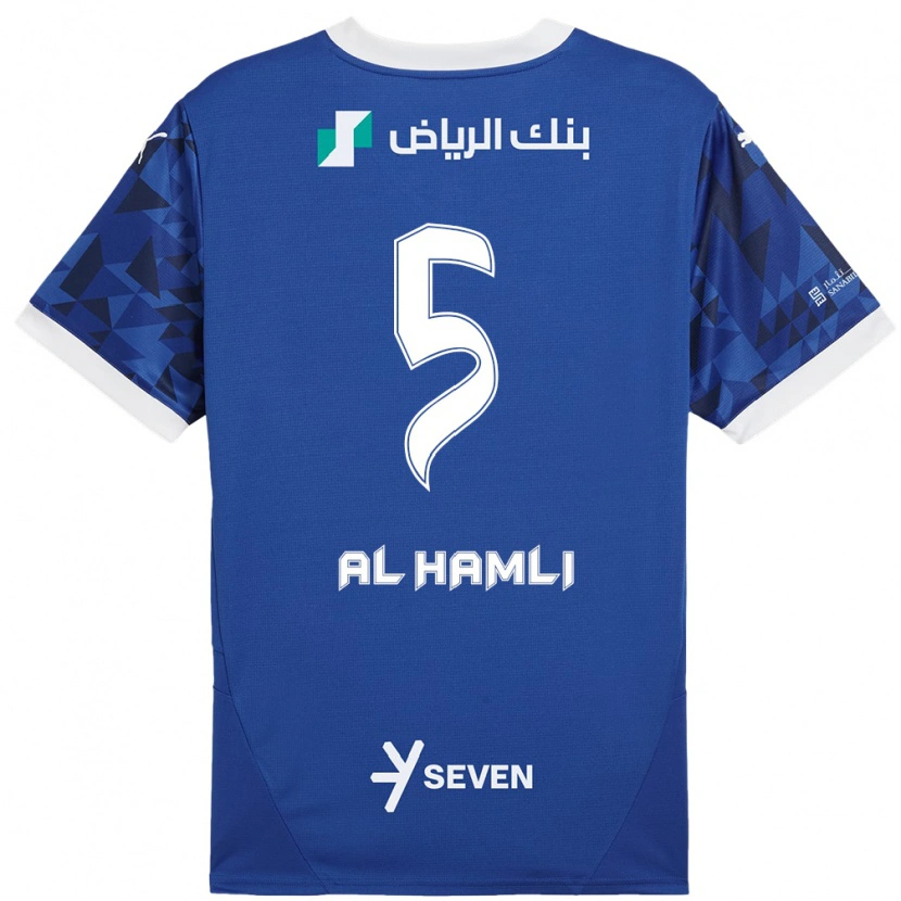 Danxen Kinder Noura Al-Hamli #5 Dunkelblau Weiß Heimtrikot Trikot 2024/25 T-Shirt Schweiz