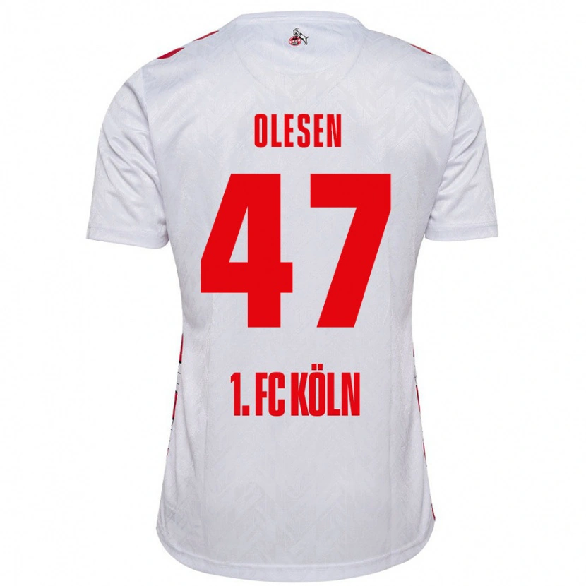 Danxen Kinder Mathias Olesen #47 Weiß Rot Heimtrikot Trikot 2024/25 T-Shirt Schweiz