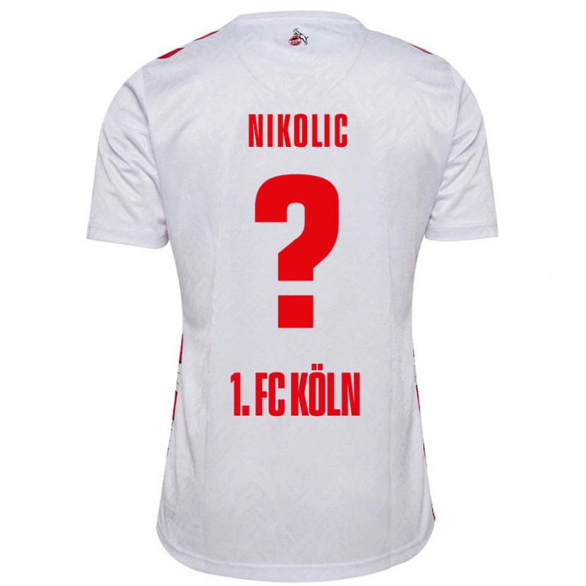 Danxen Kinder Milan Nikolic #0 Weiß Rot Heimtrikot Trikot 2024/25 T-Shirt Schweiz