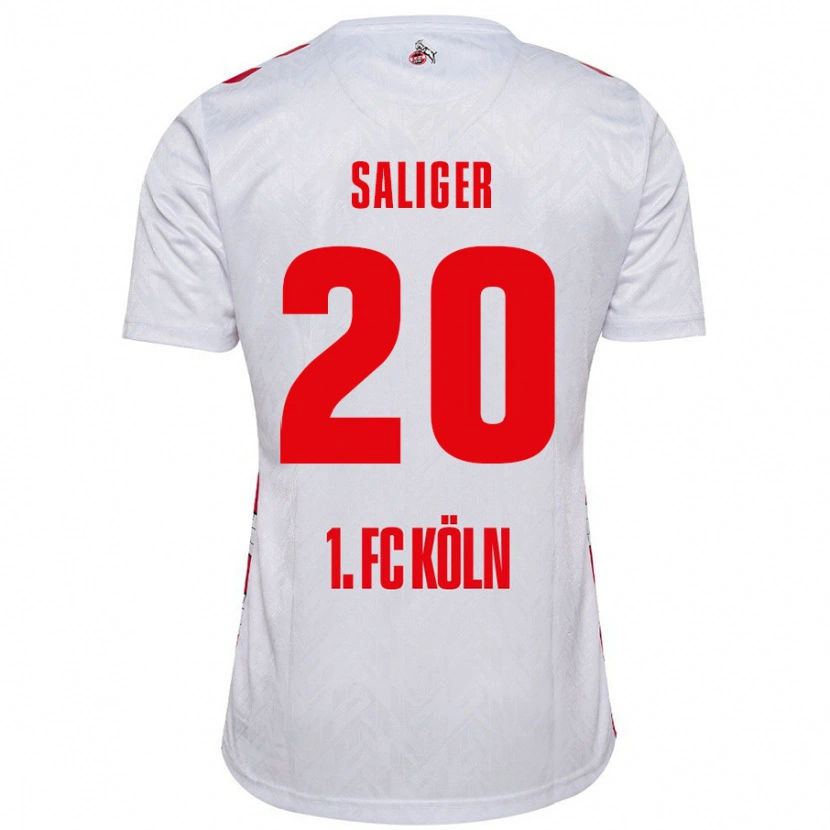 Danxen Kinder Jonas Saliger #20 Weiß Rot Heimtrikot Trikot 2024/25 T-Shirt Schweiz