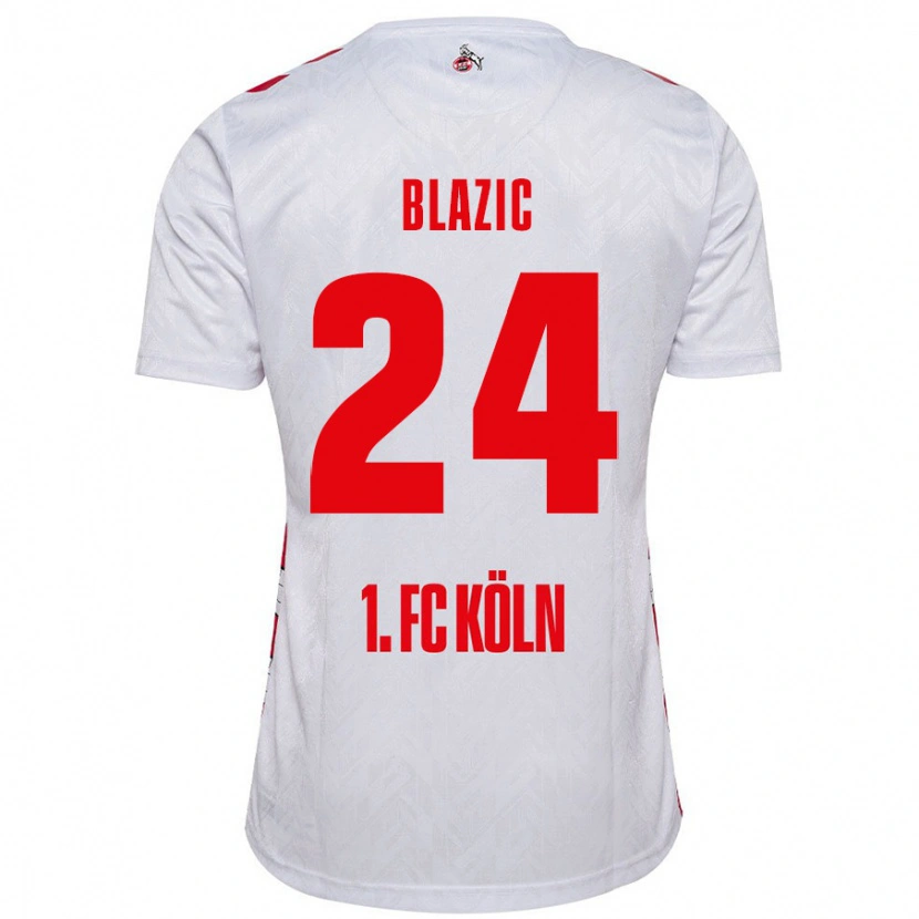 Danxen Kinder Alessandro Blazic #24 Weiß Rot Heimtrikot Trikot 2024/25 T-Shirt Schweiz