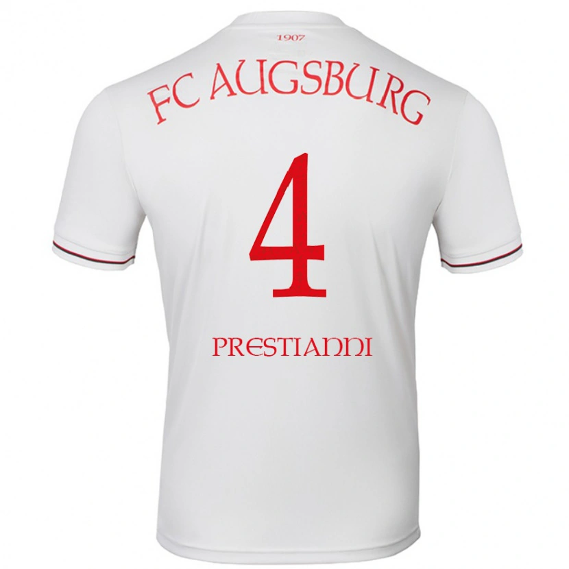 Danxen Kinder Luis Prestianni #4 Weiß Heimtrikot Trikot 2024/25 T-Shirt Schweiz