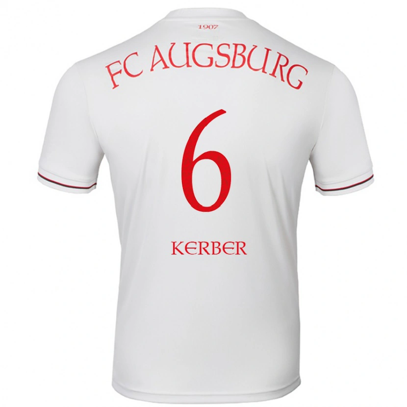 Danxen Kinder Luca Kerber #6 Weiß Heimtrikot Trikot 2024/25 T-Shirt Schweiz