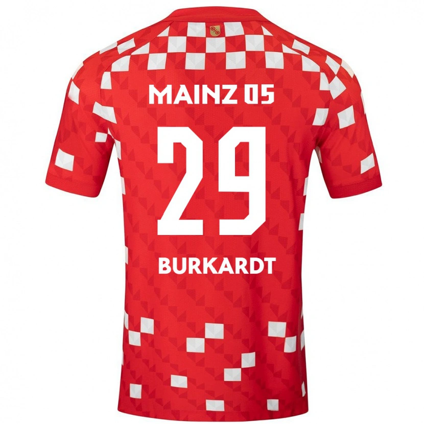 Danxen Kinder Jonathan Burkardt #29 Weiß Rot Heimtrikot Trikot 2024/25 T-Shirt Schweiz