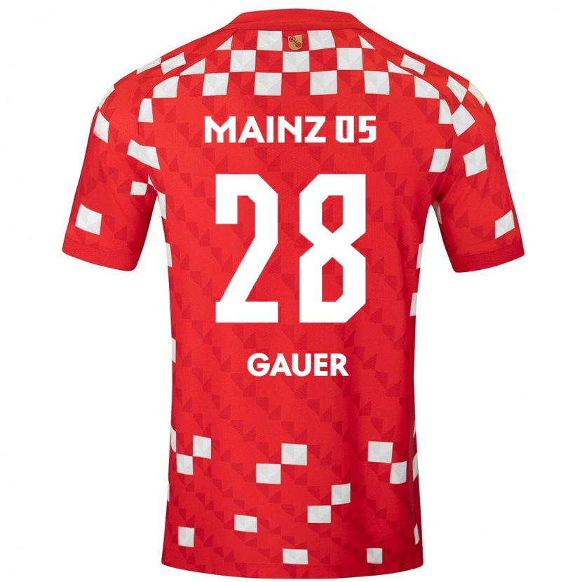 Danxen Kinder Luke Gauer #28 Weiß Rot Heimtrikot Trikot 2024/25 T-Shirt Schweiz