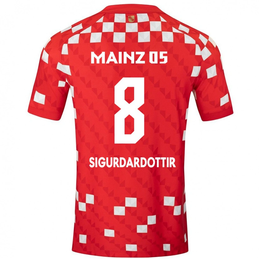 Danxen Kinder Heiðrún Sigurðardóttir #8 Weiß Rot Heimtrikot Trikot 2024/25 T-Shirt Schweiz