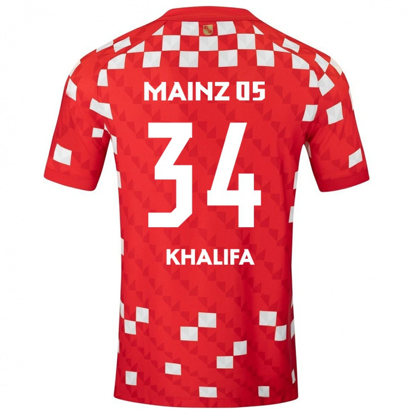 Danxen Kinder Sarah Khalifa #34 Weiß Rot Heimtrikot Trikot 2024/25 T-Shirt Schweiz