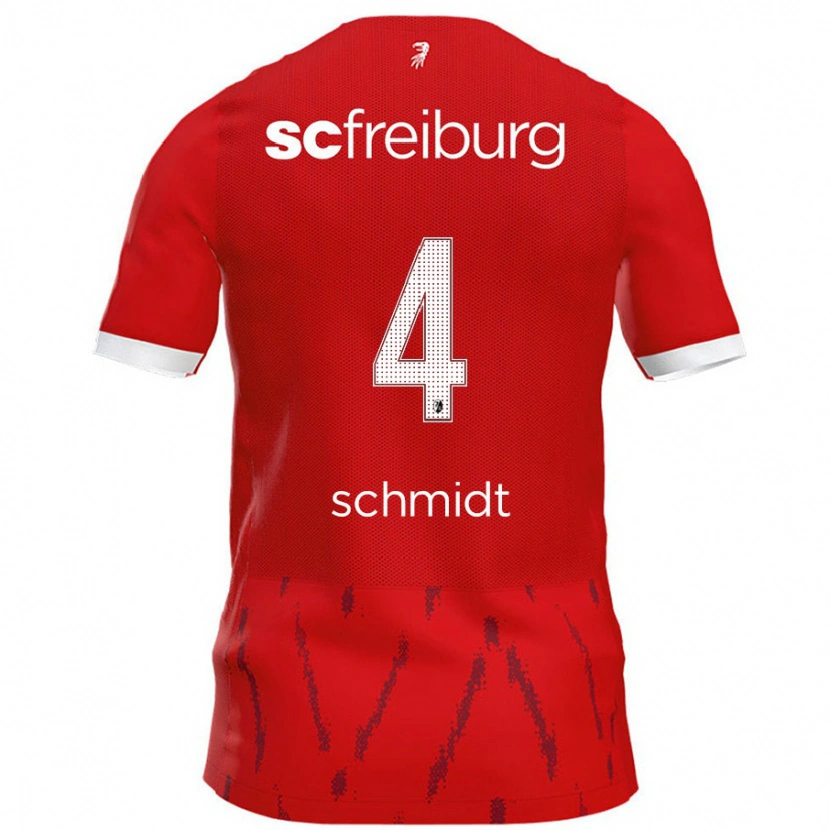 Danxen Kinder Kenneth Schmidt #4 Rot Heimtrikot Trikot 2024/25 T-Shirt Schweiz