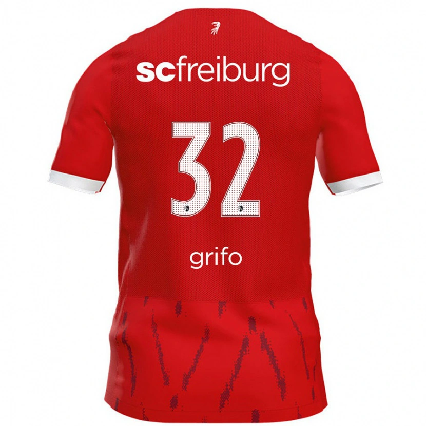 Danxen Kinder Vincenzo Grifo #32 Rot Heimtrikot Trikot 2024/25 T-Shirt Schweiz