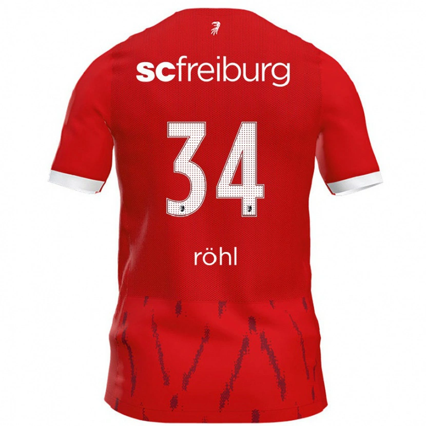 Danxen Kinder Merlin Röhl #34 Rot Heimtrikot Trikot 2024/25 T-Shirt Schweiz