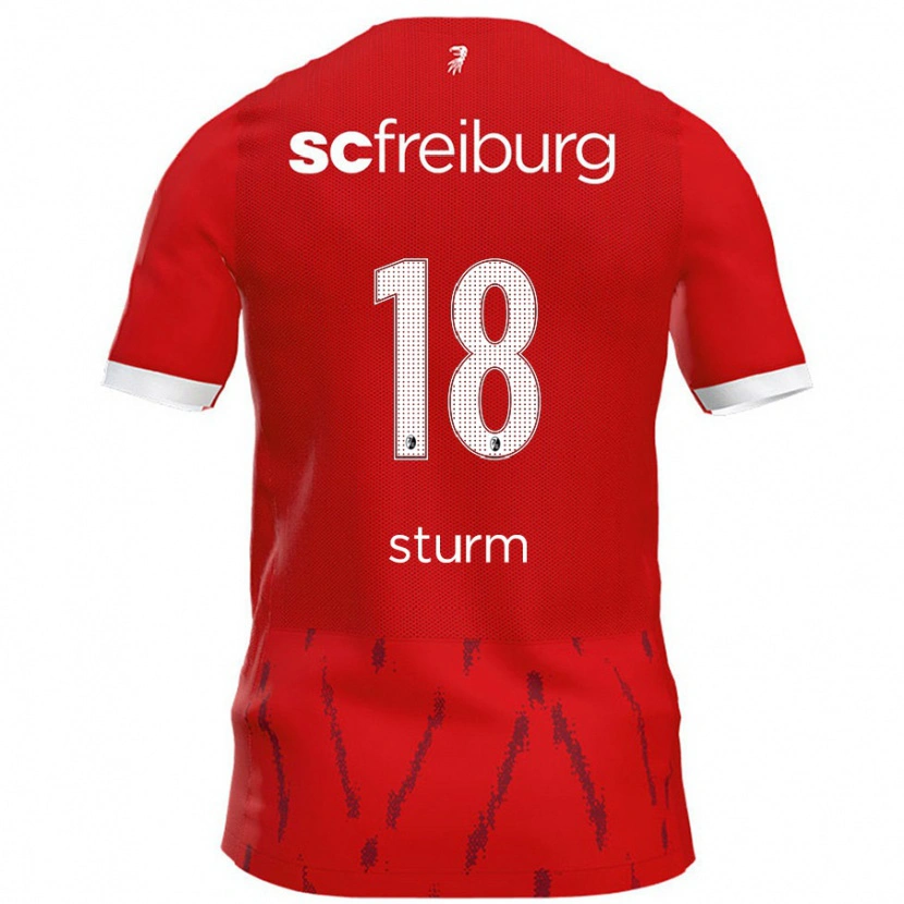 Danxen Kinder Yann Sturm #18 Rot Heimtrikot Trikot 2024/25 T-Shirt Schweiz