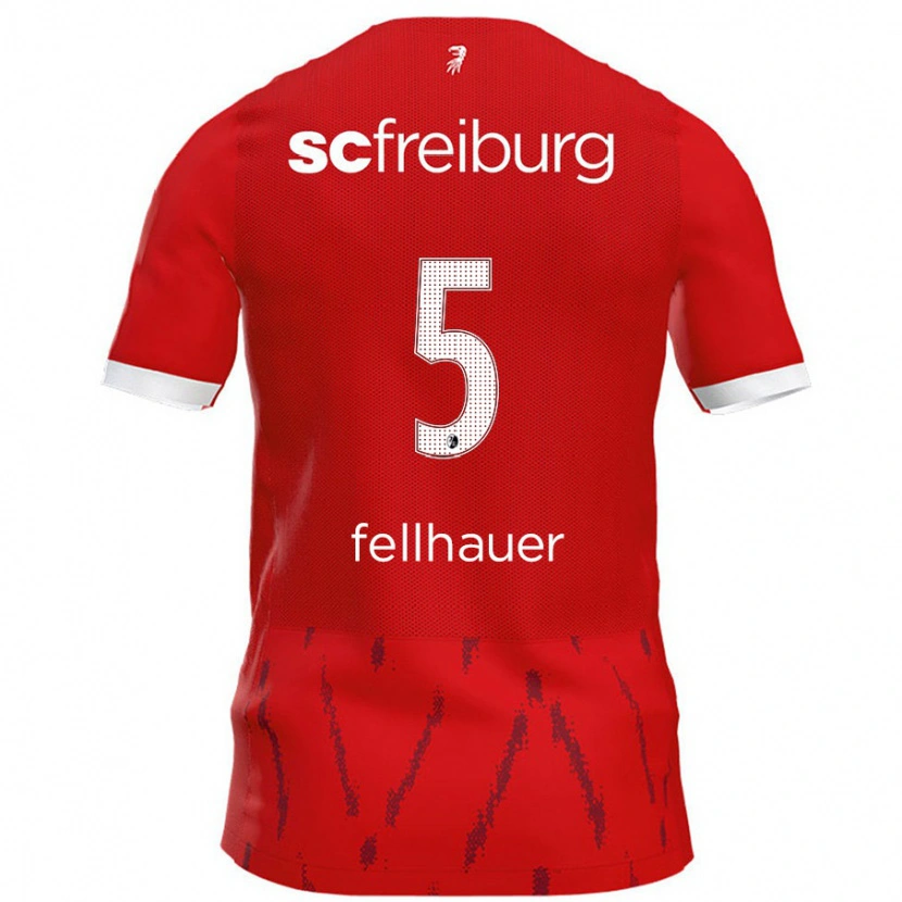 Danxen Kinder Kim Fellhauer #5 Rot Heimtrikot Trikot 2024/25 T-Shirt Schweiz